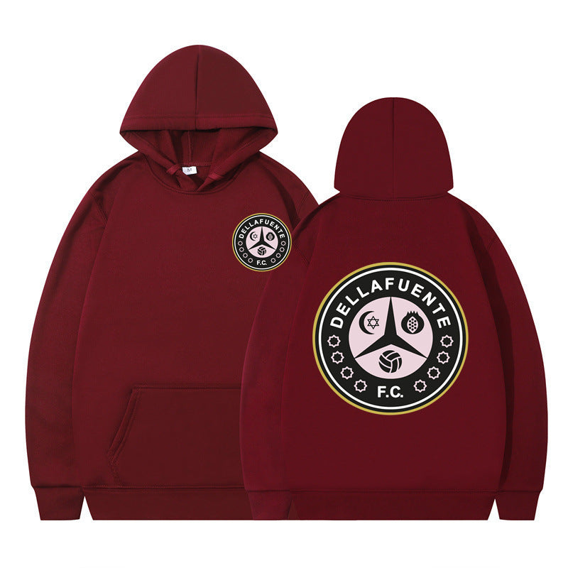 Letter Print Long Sleeve Pullover Hooded Sweatshirt