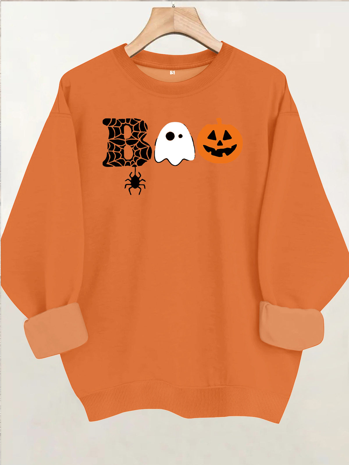 Printed loose women's fleece hoodie