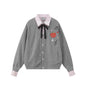 Apple note embroidered hoodie