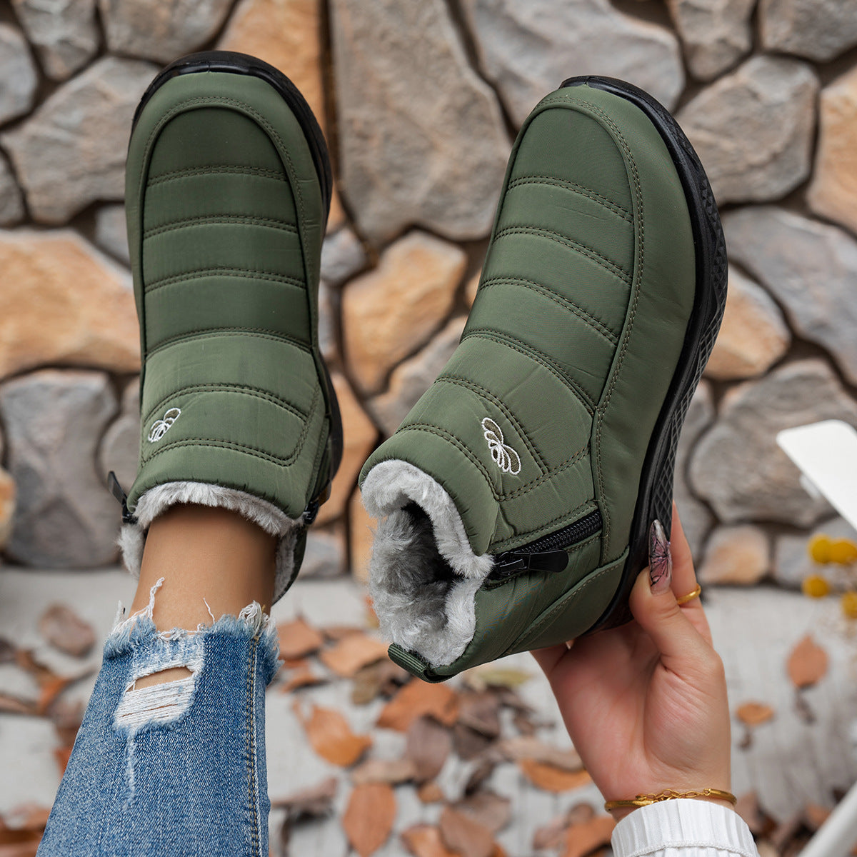 Thick and Warm Cotton Boots with Velvet for Children