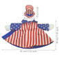 PorchGooseCostume  Independence Day Flag Porch Goose Yard Decoration Goose Figurine Costume