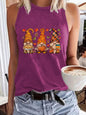 Halloween printed round neck vest