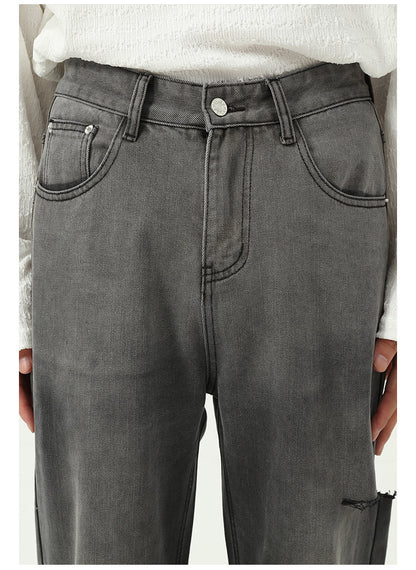 Wide Straight Men's Jeans with Pockets