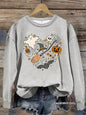 Hoodie Halloween Pumpkin Print