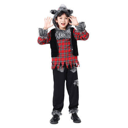 Children's werewolf role-playing Halloween party costume
