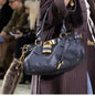 Vintage Distressed Padlock Bag Fashionable Handheld Crossbody Bag for Women