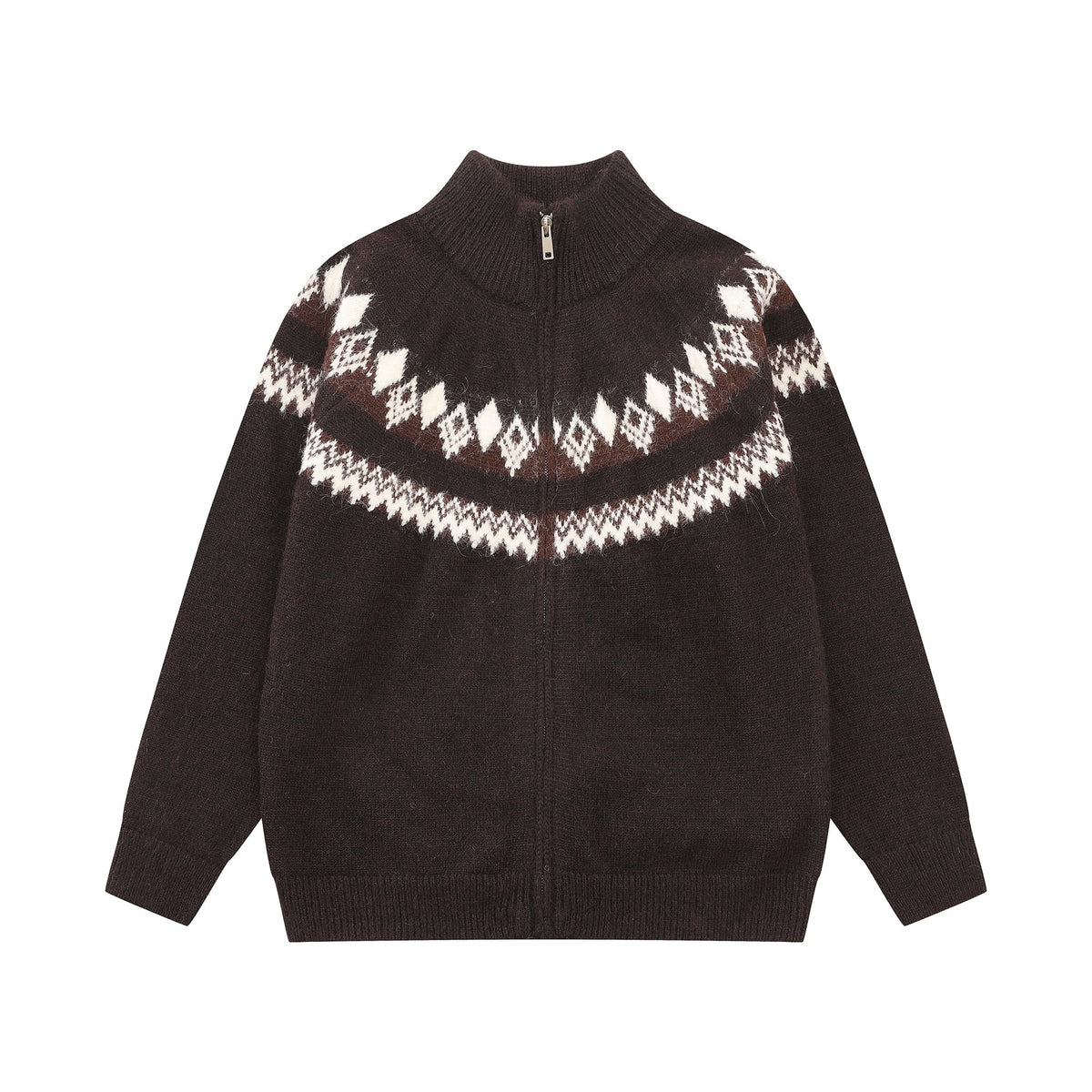 Half high collar zipper jacket