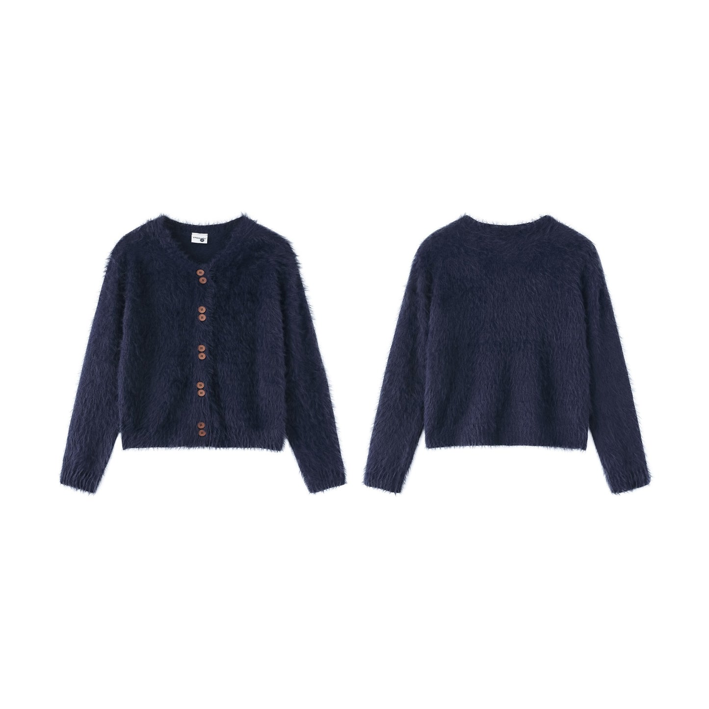 Long haired plush men's and women's knitted jacket