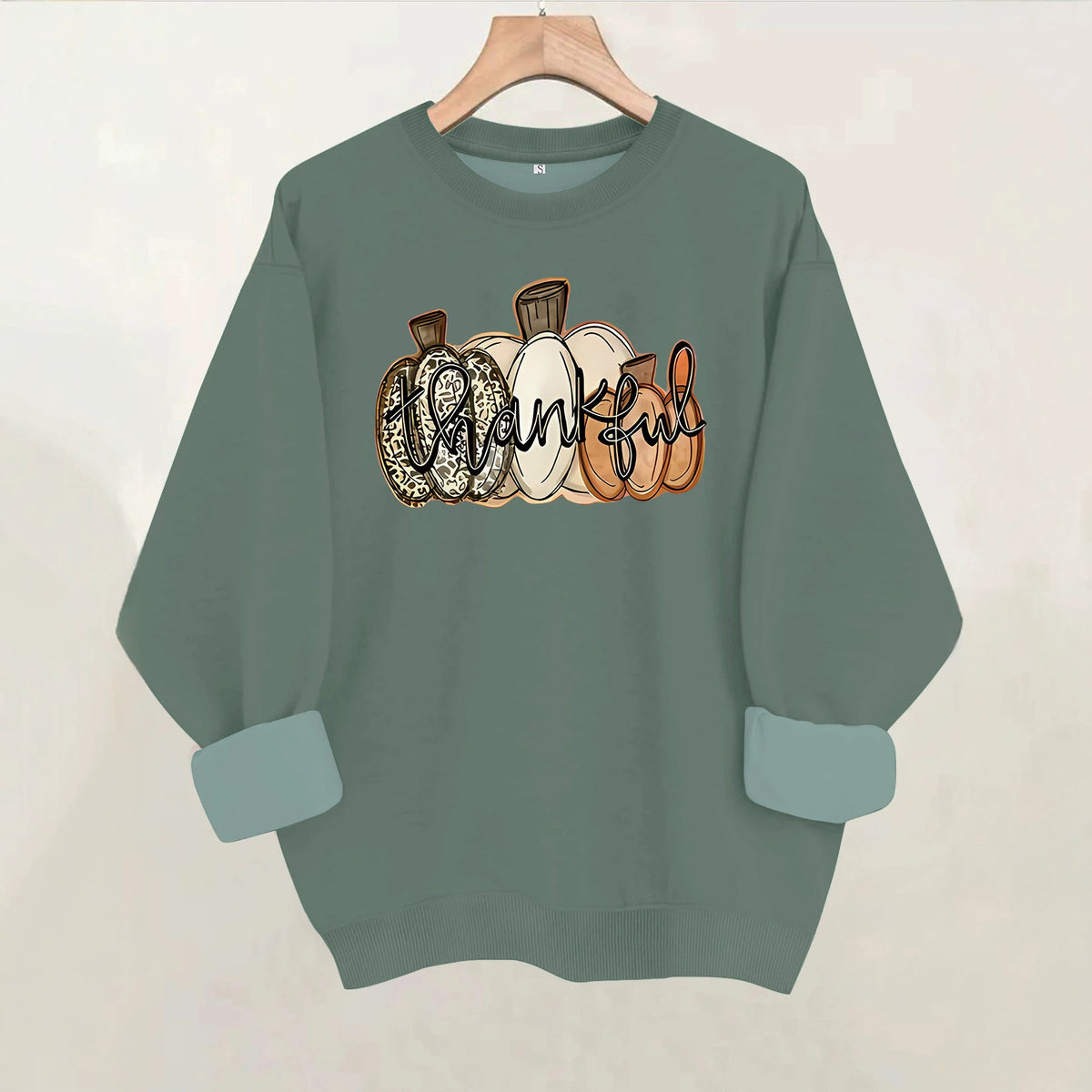 Round neck fleece hoodie