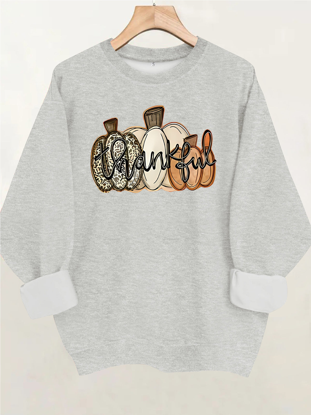 Round neck fleece hoodie