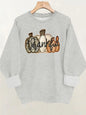 Round neck fleece hoodie