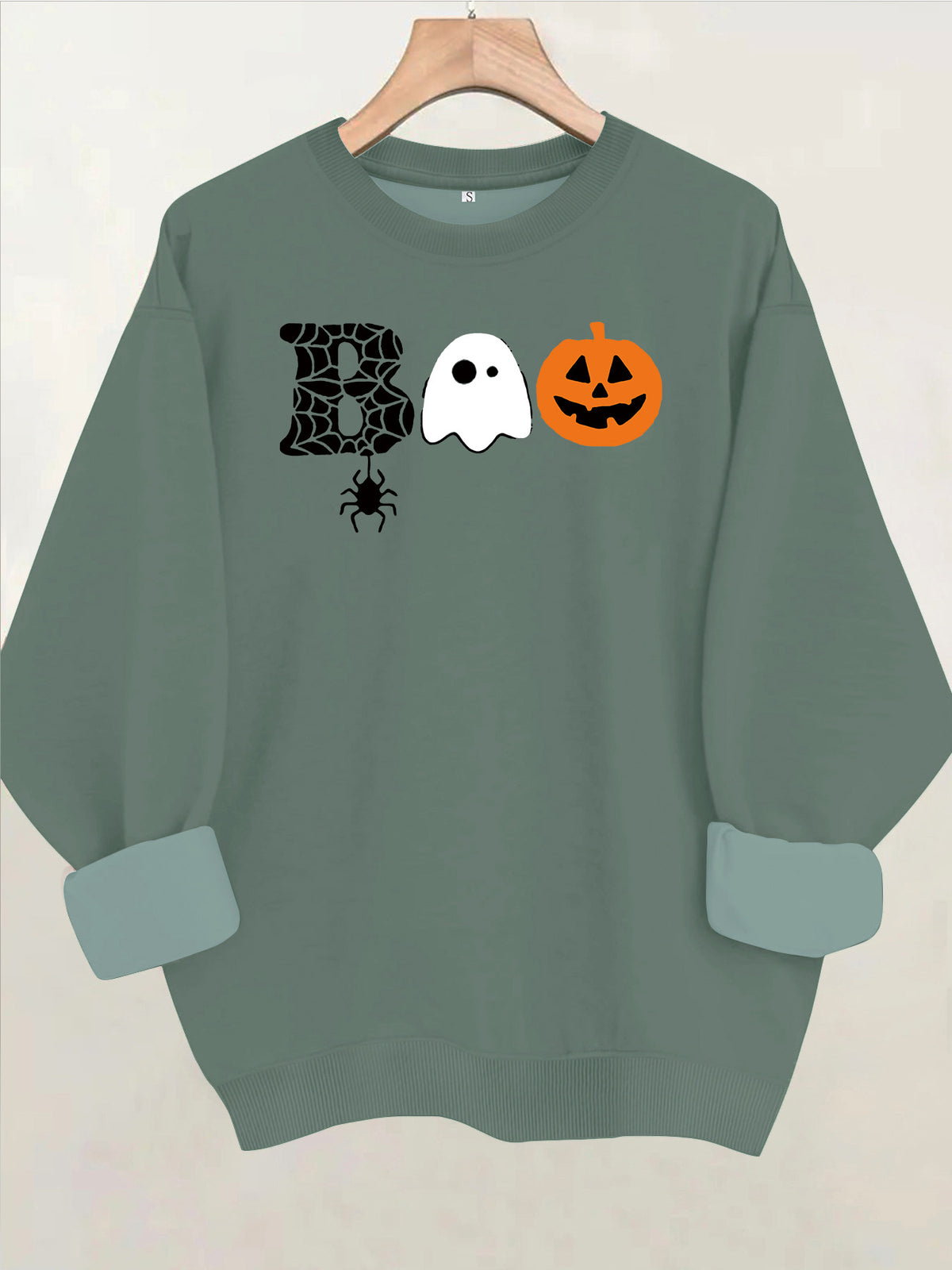 Printed loose women's fleece hoodie
