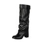 Autumn and winter high heels, thick heels, one foot stomping, warehouse tube high pass boots for women