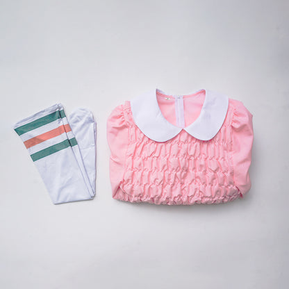 Stranger Things Cosplay Pink Dress, Eleven Cosplay Costume, Girl's Performance Dress