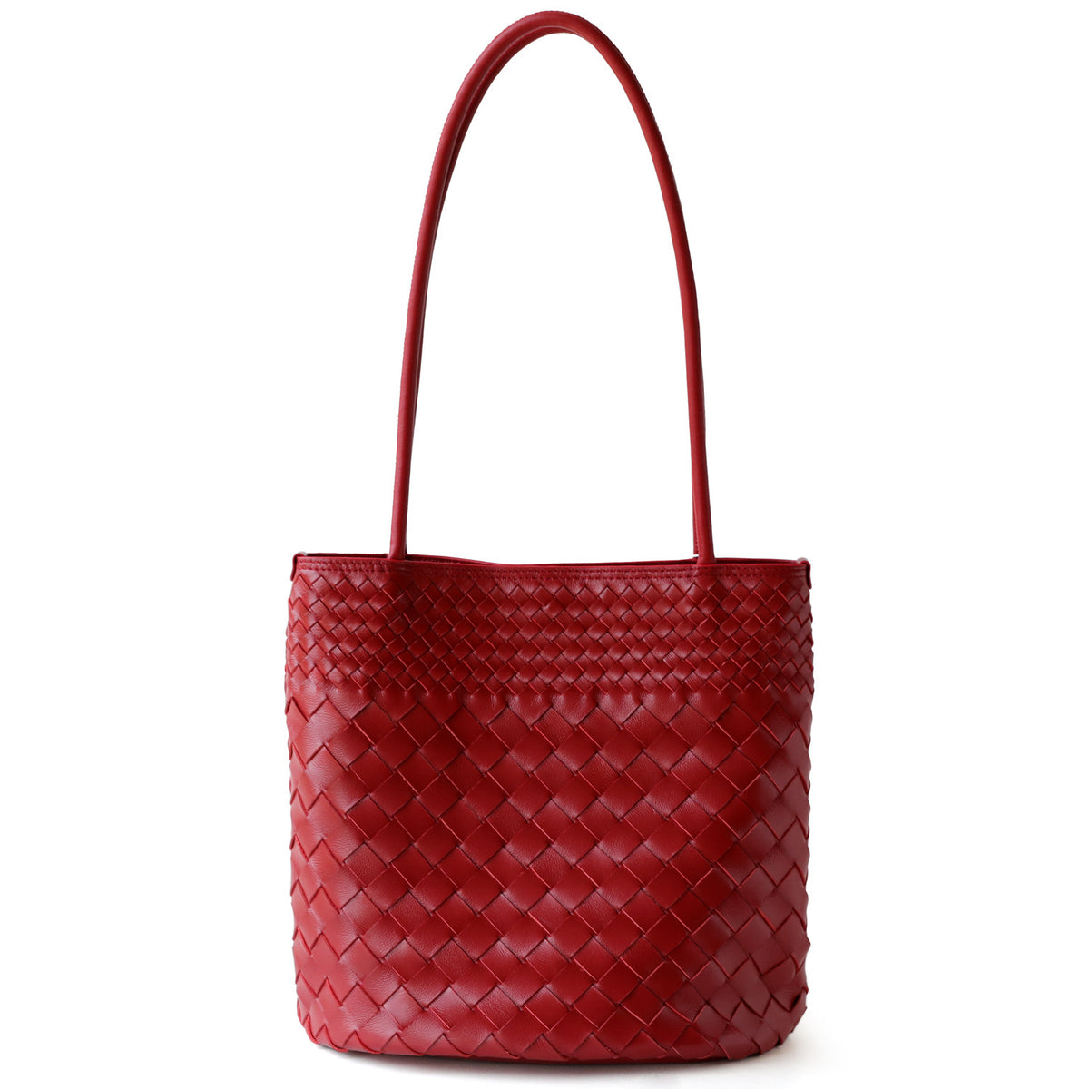 Woven bucket bag single shoulder women's bag