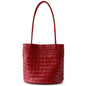 Woven bucket bag single shoulder women's bag