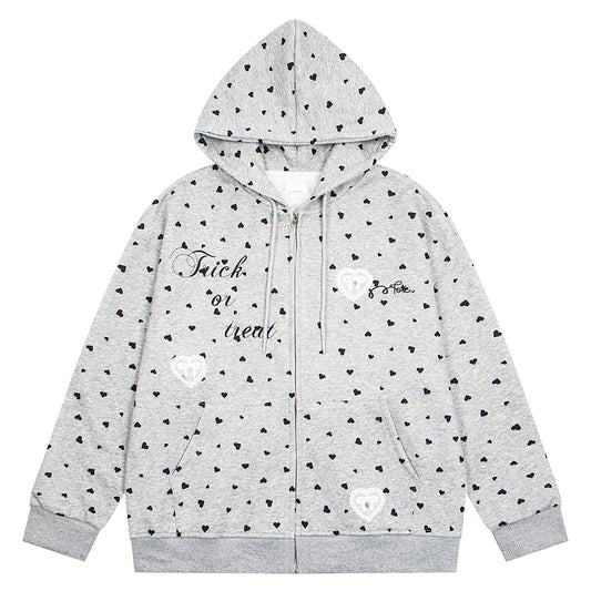 Love polka dot cardigan sweater retro jacket