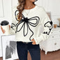 Loose Textured Jacquard Pullover Sweater