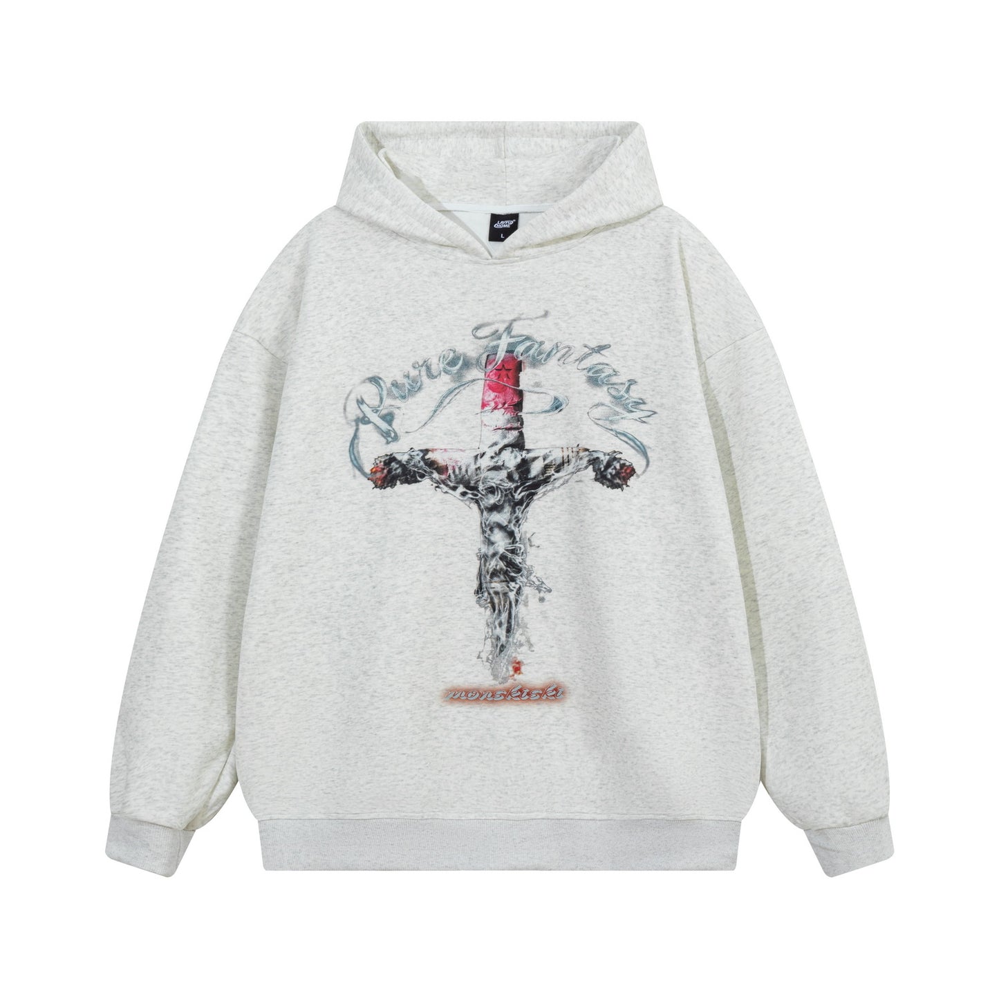 Cross shaped letter hoodie