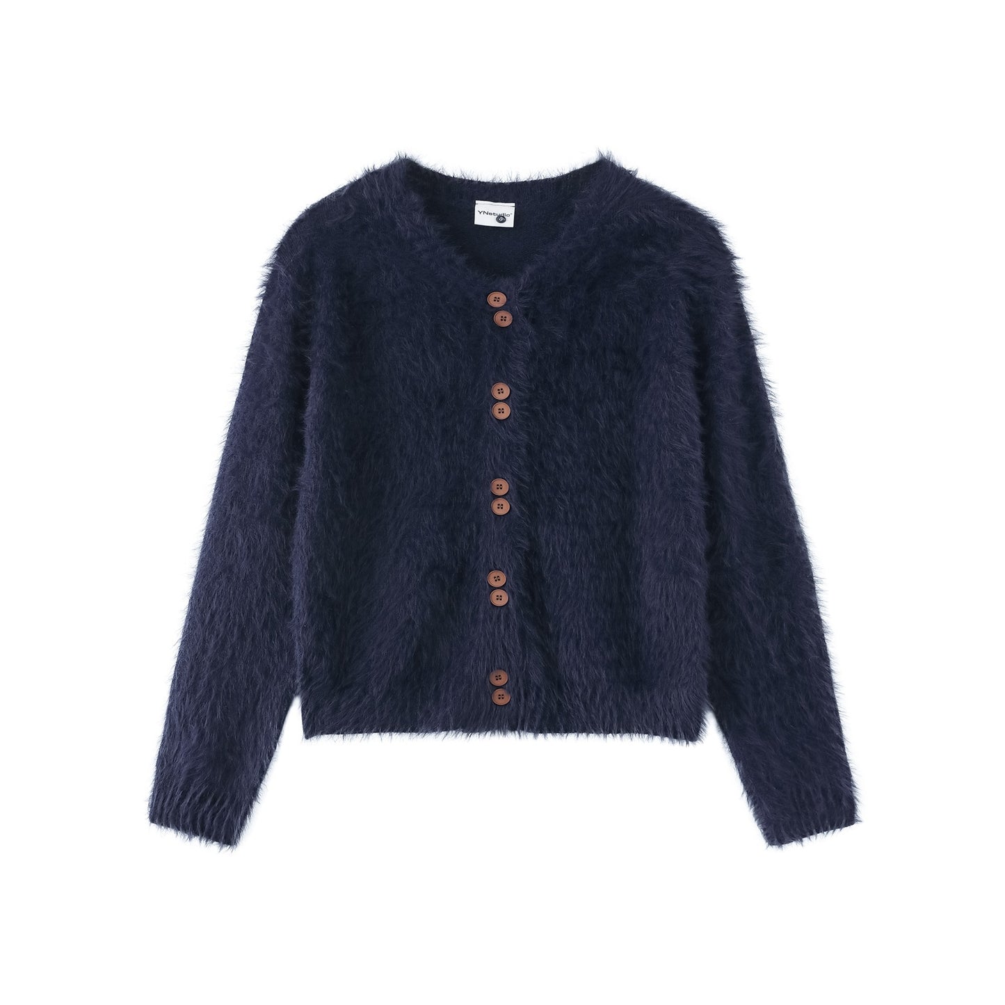 Long haired plush men's and women's knitted jacket