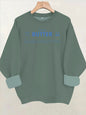 Round neck fleece hoodie
